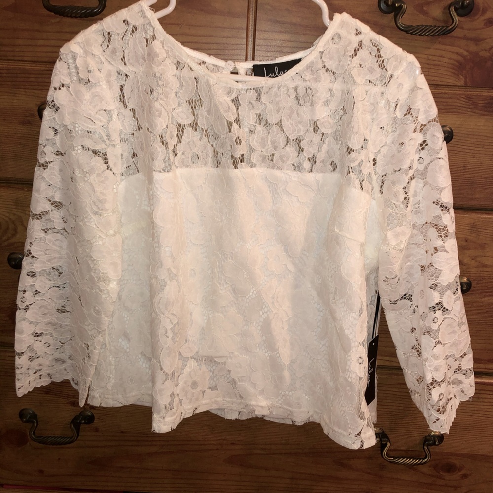 White lace top